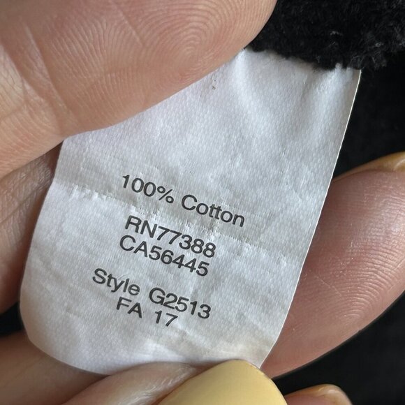 Madewell Black Cropped Tie Front Short Sleeve Tee 100% Cotton Size Medium - Picture 3 of 8